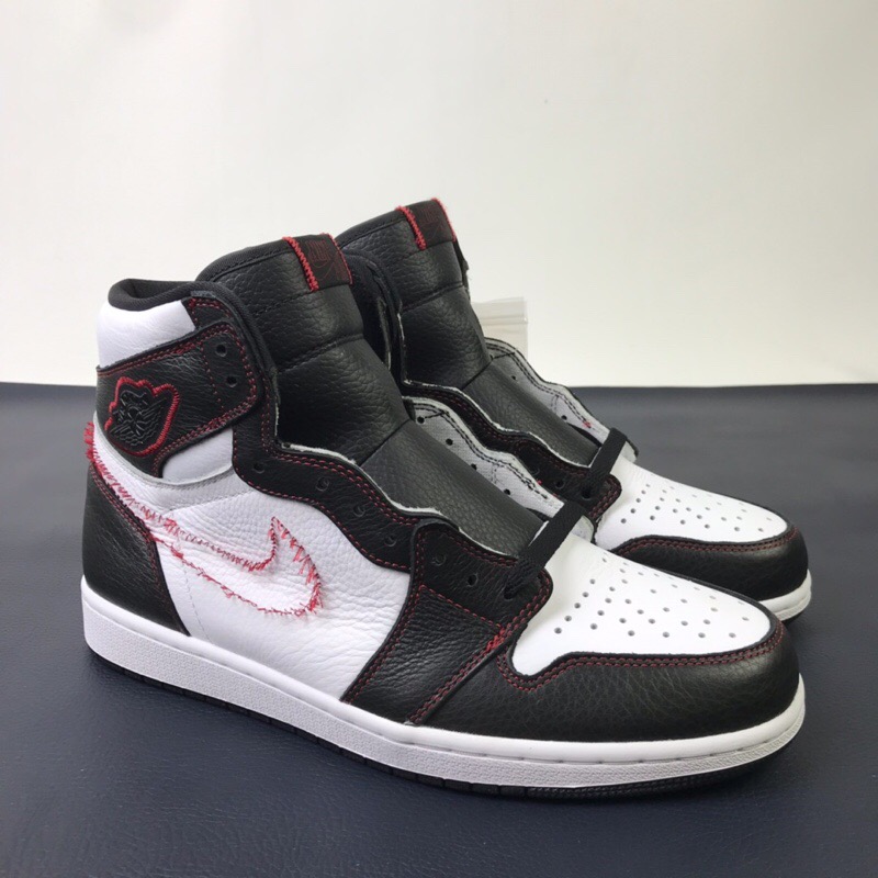 Jordan 1 Retro High Defiant White Black Gym Red