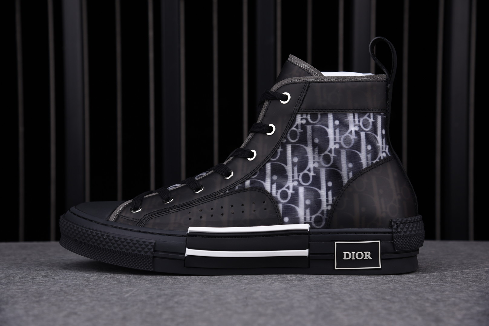 Dior B23 High Top Canvas Oblique Black