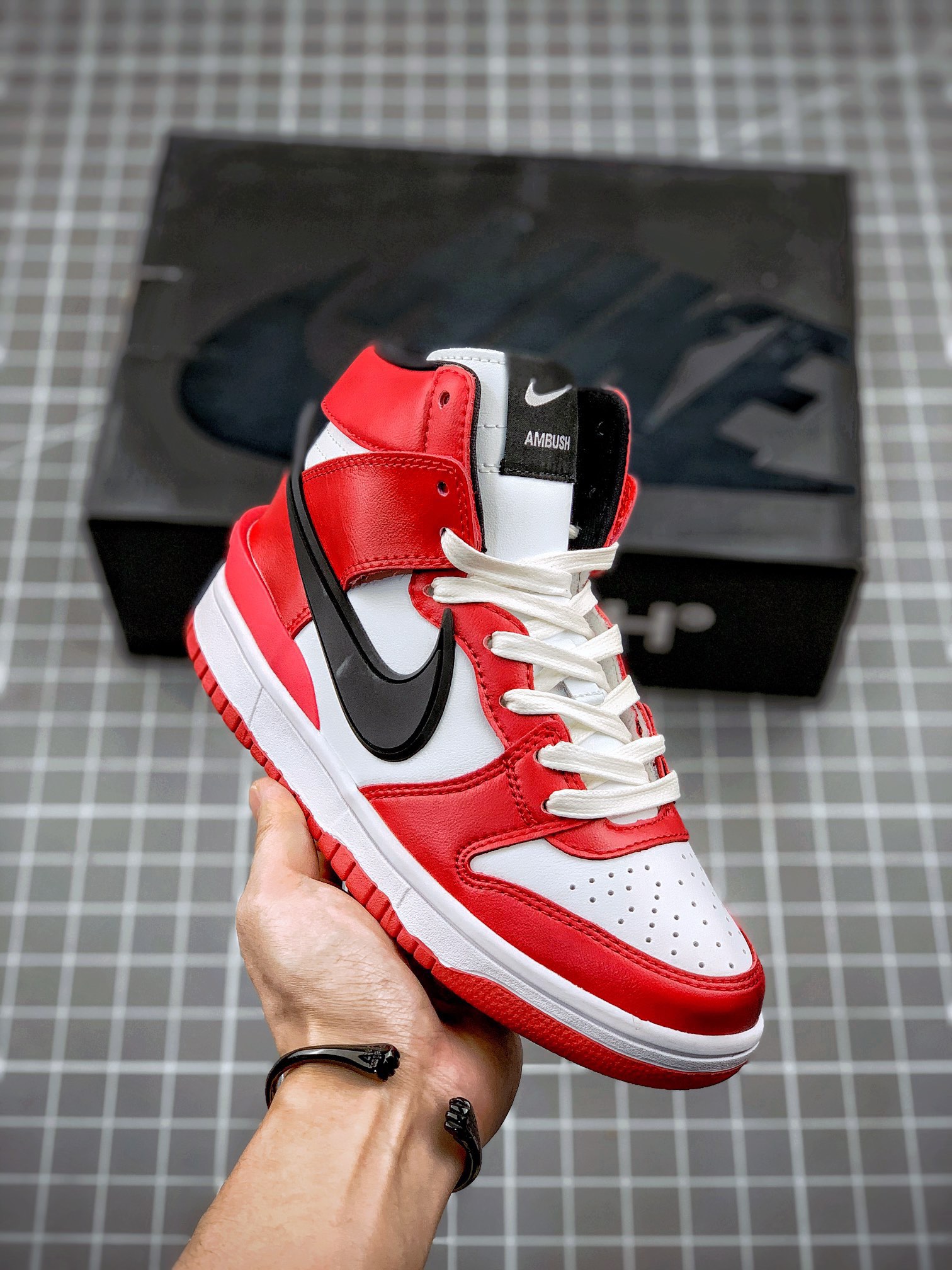 Nike Dunk High Ambush Red White