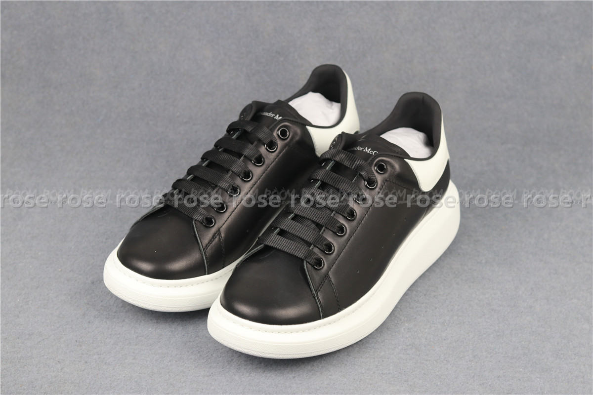 Alexander McQueen Black White Silver Letter