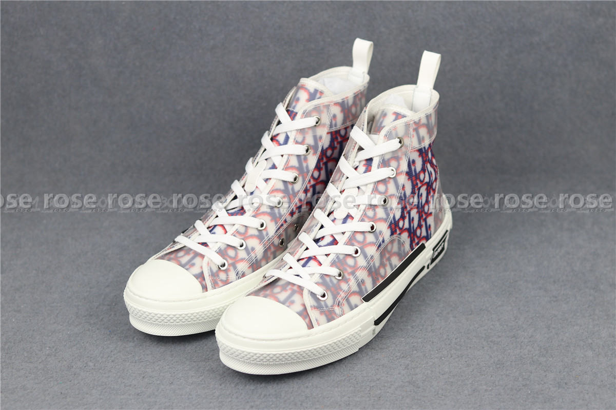 Dior B23 High Top Red Blue Oblique