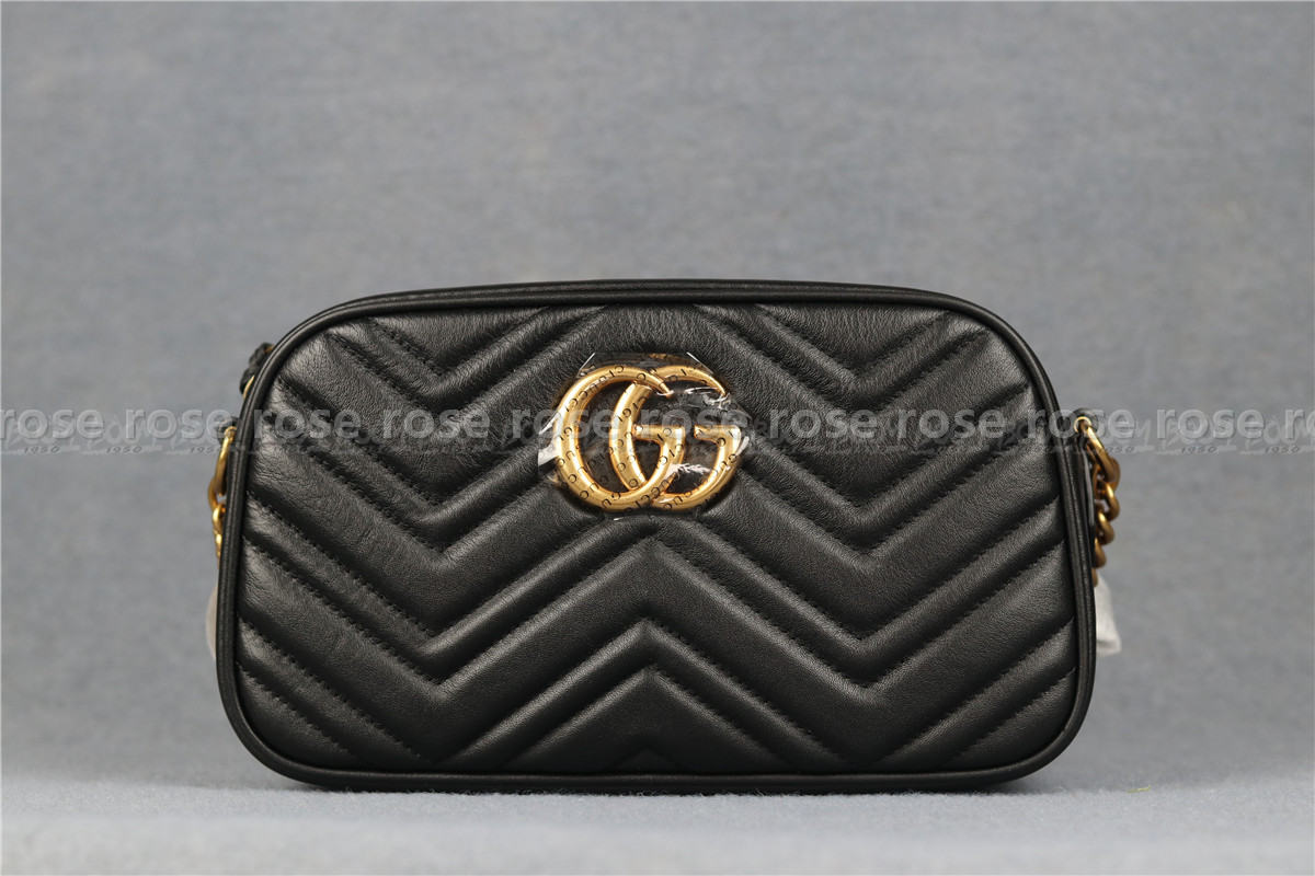 Gucci GG Marmont Camera Bag Matelasse Small Black