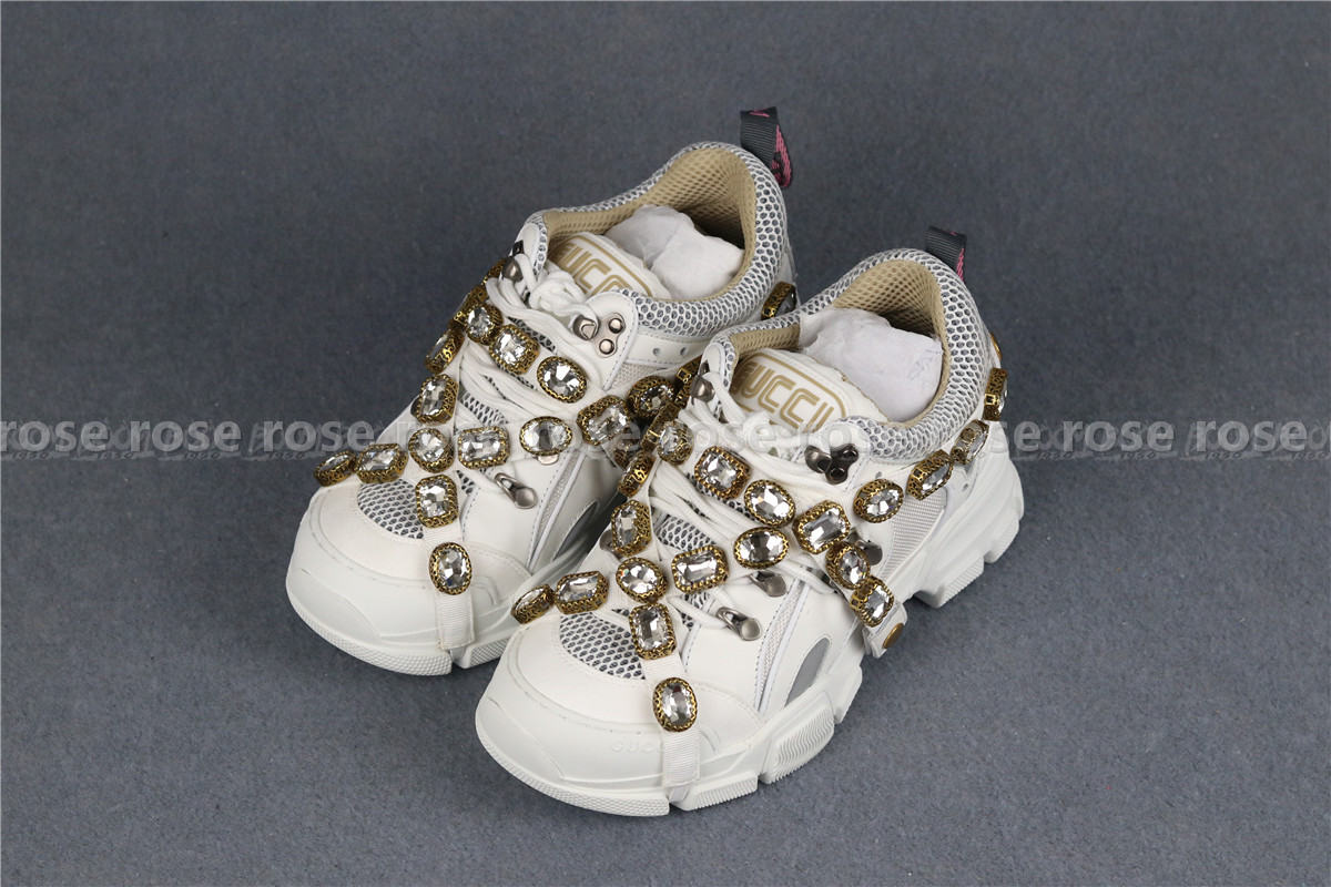 Gucci Flashtrek SEGA White Removable Crystal