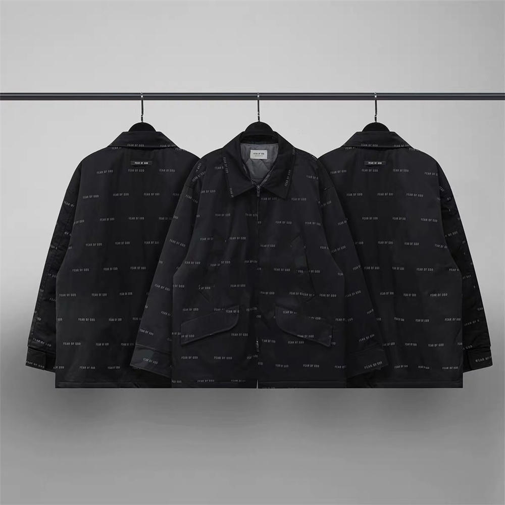 FOG 6th full printed logo jacket coat black