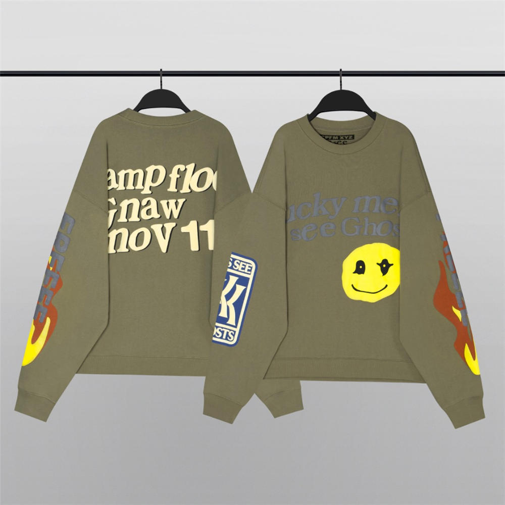 FOG cpfm kanye same style kid meets ghost smiley crewneck