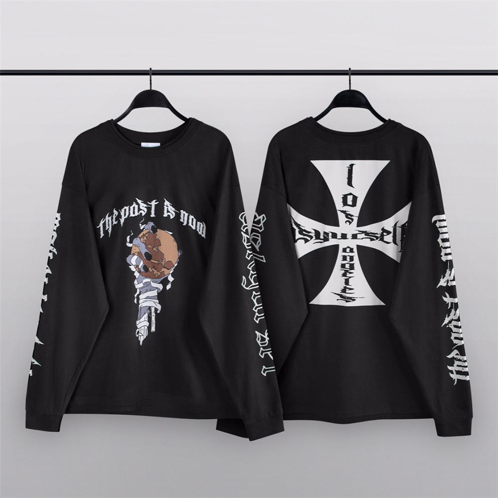 FOG askyurself skull cross skull handprintlong sleeve t-shirt