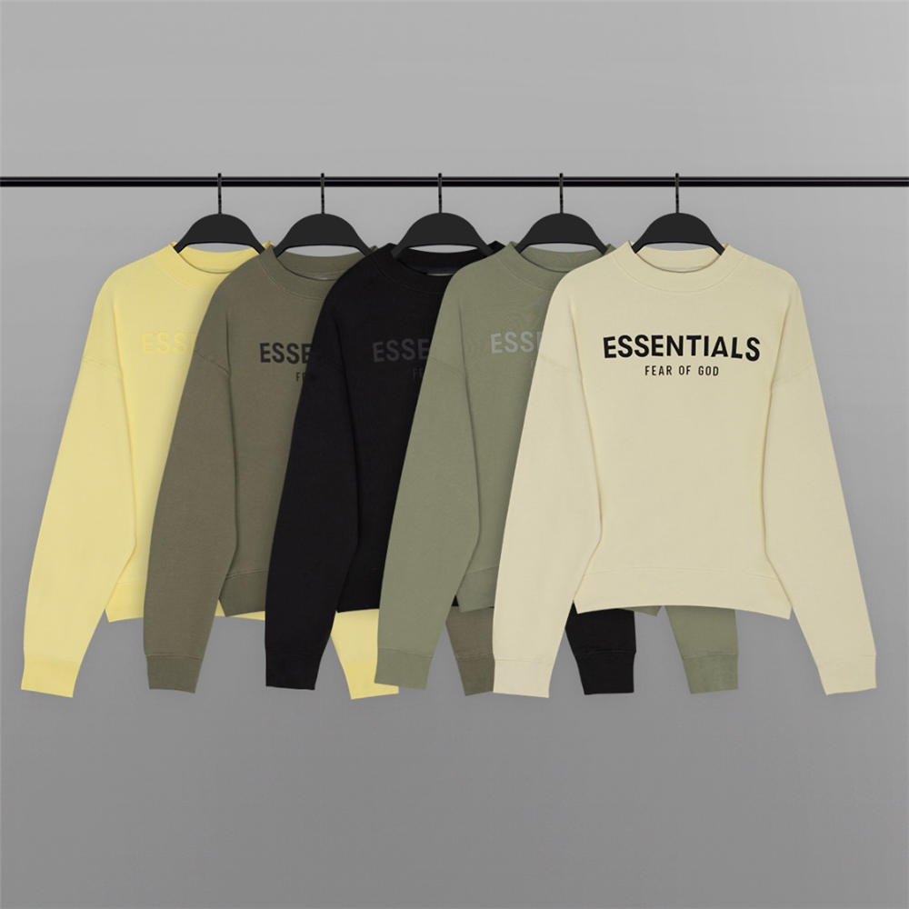 FOG essentials 21ss offset print long sleeve crewneck