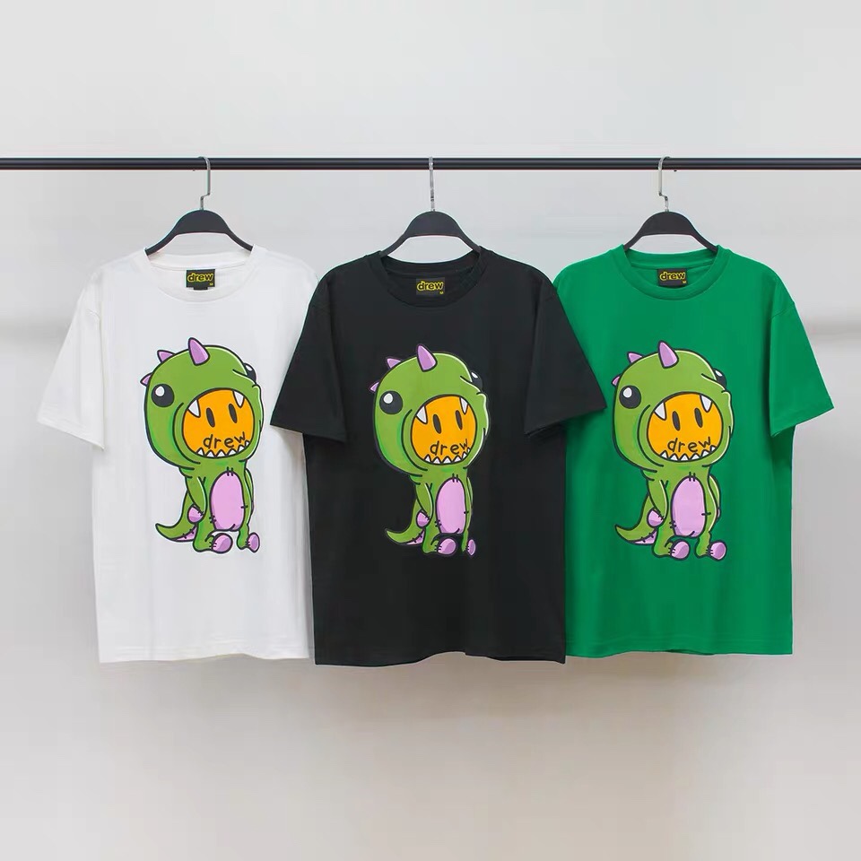 FOG x drew smiling little dinosaur t-shirt white/black/green