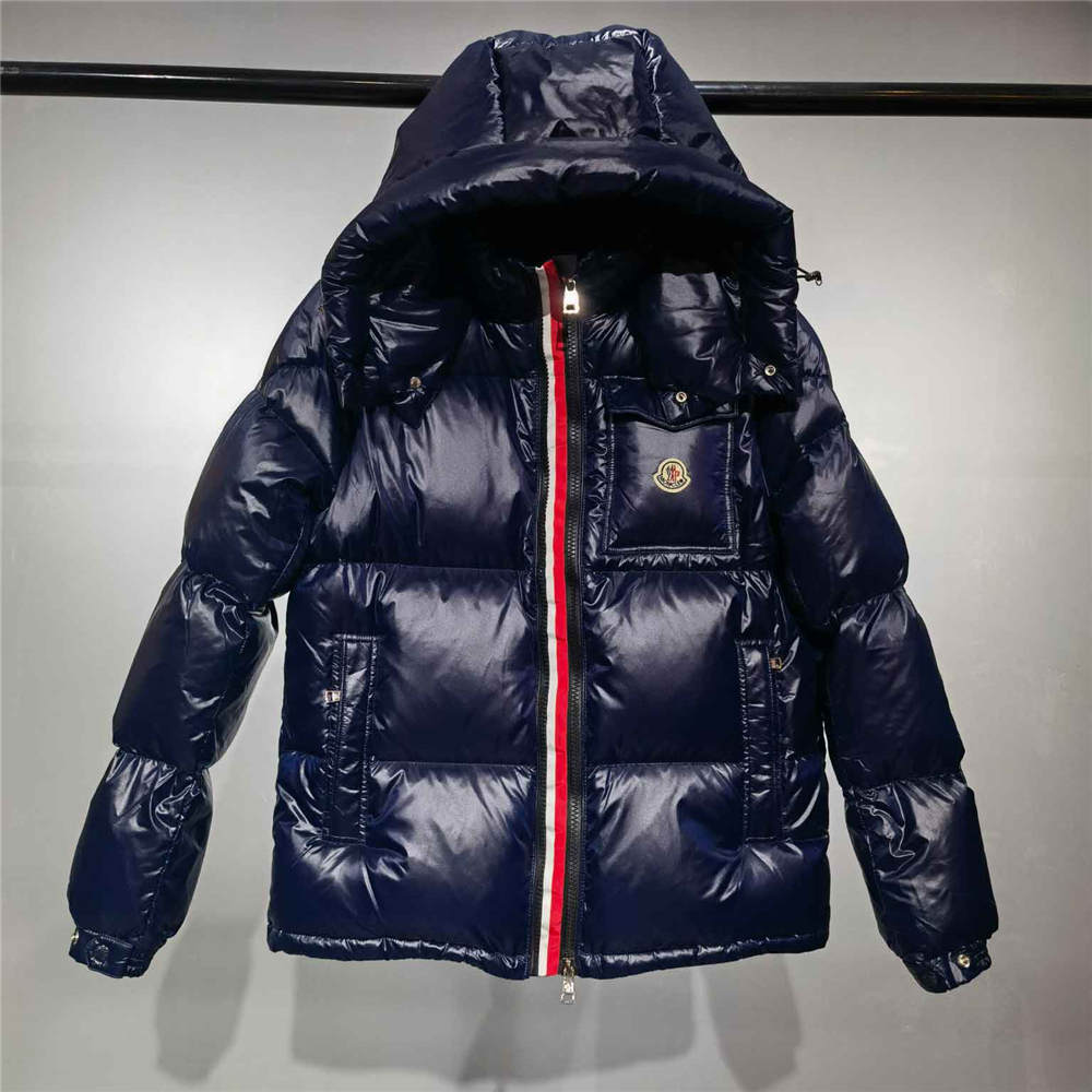 Moncler Montbeliard Three-color webbing down jacket Navy