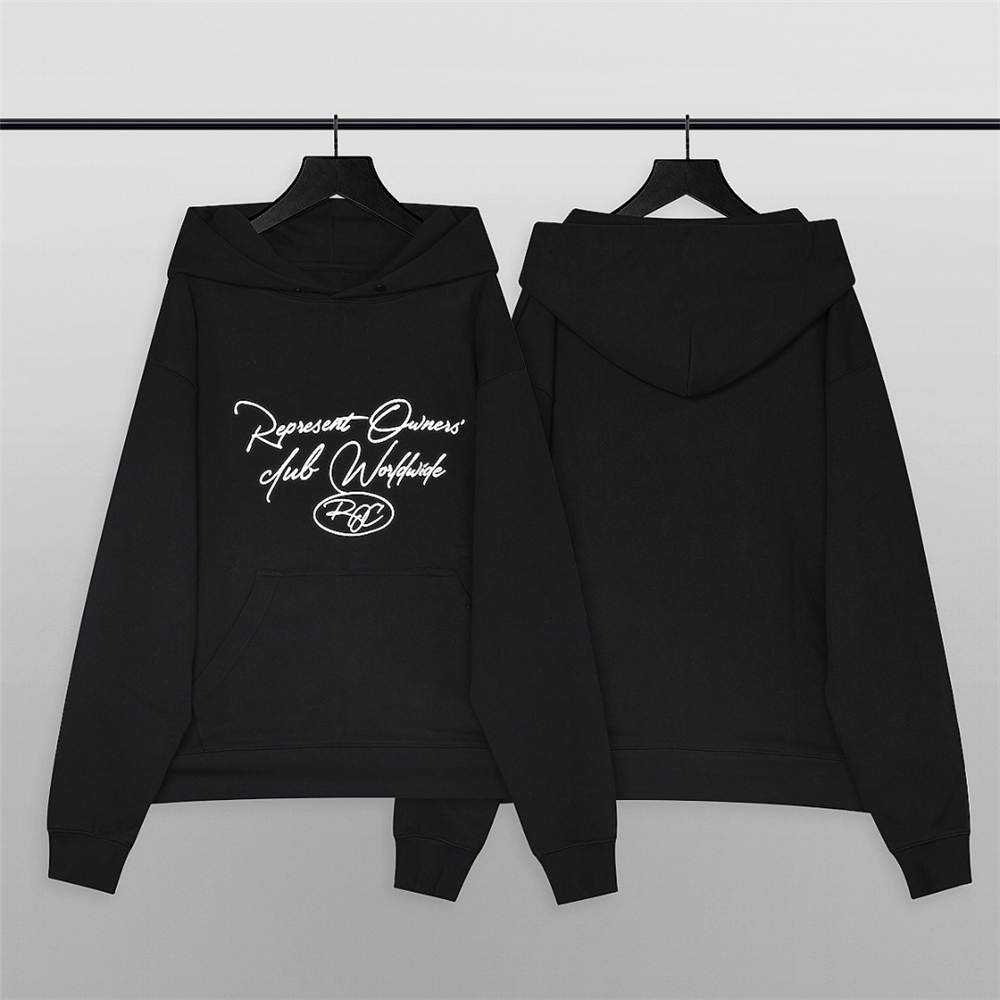 FOG REVENGE Cursive letters Hoodie black