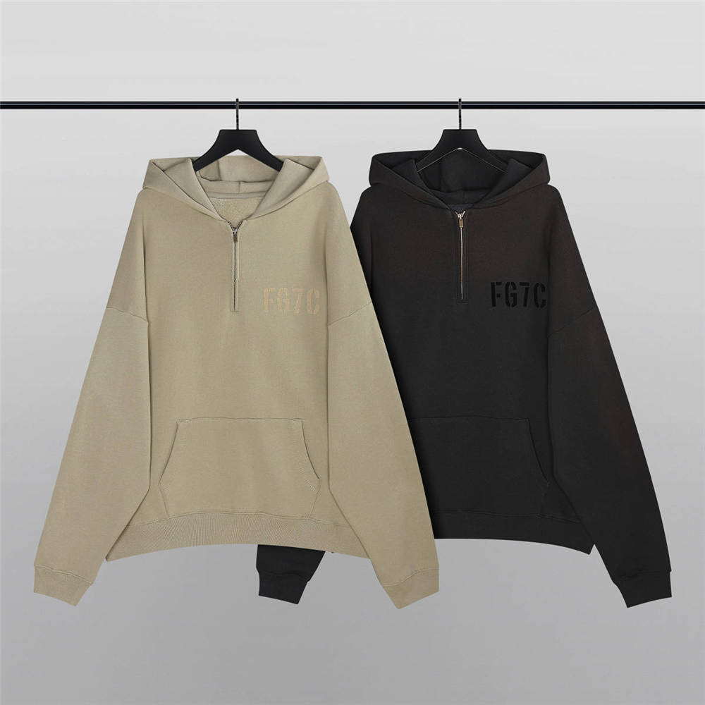 FOG FG7C Half-Zip Hoodie brown/black