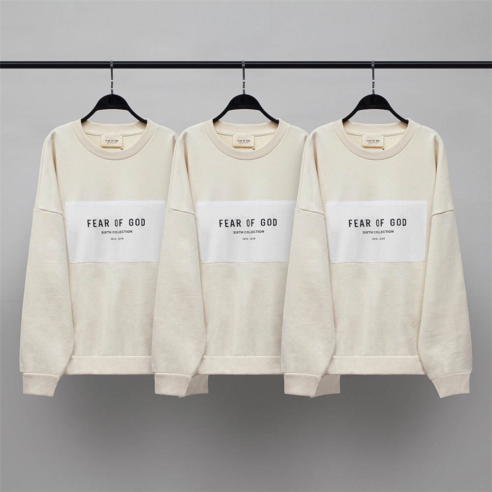 FOG The main line of the 6th season Offset printing crewneck cream