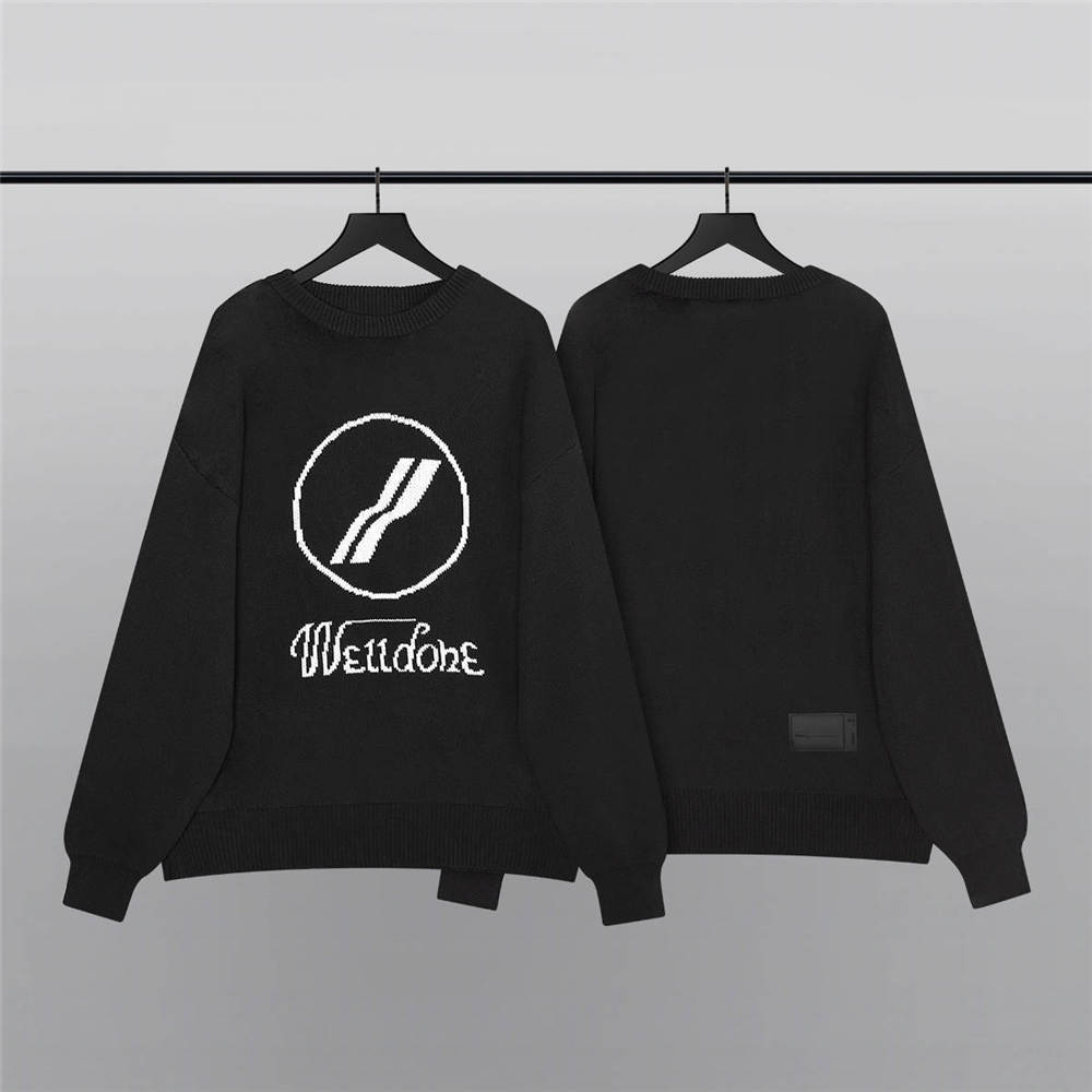 FOG WELLDONE KNITTED BIG LOGO LETTER SWEATER BLACK