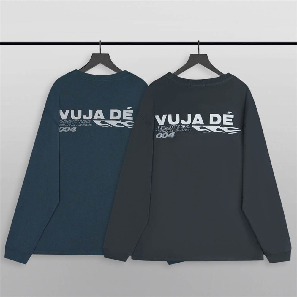 FOG VUJADE slogan letters Long Sleeve T-shirt blue/black