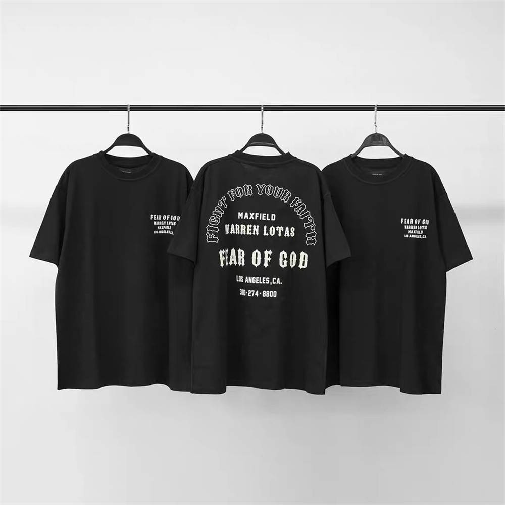 FOG Christmas exhibition limited Jesus short-sleeved T-shirt black