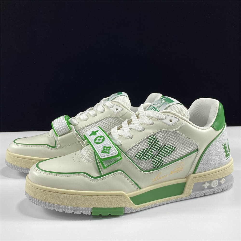 Louis Vuitton Trainer Green Mesh