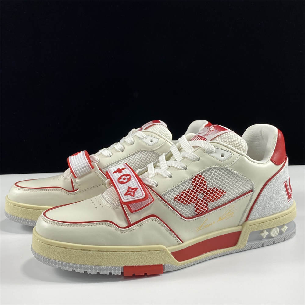 Louis Vuitton Trainer Red Mesh