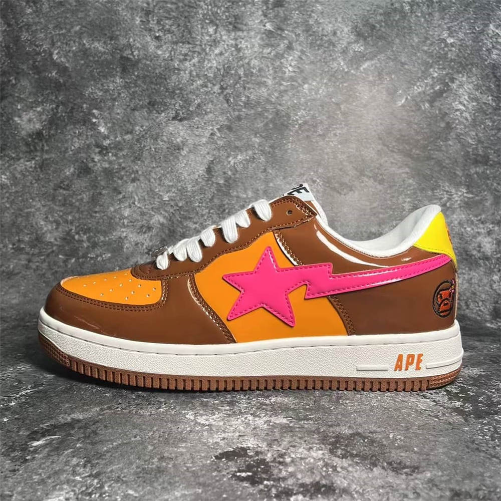 A Bathing Ape Bape Sta Low Orange Coffee