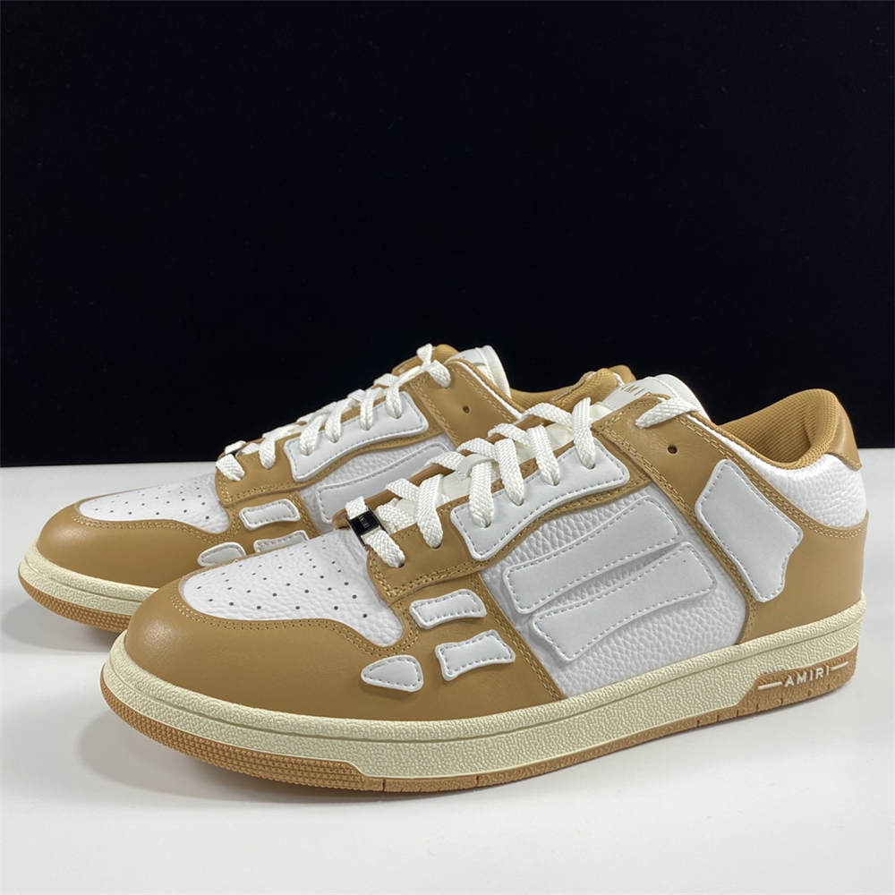 AMIRI Skel Bones Low Top Brown White