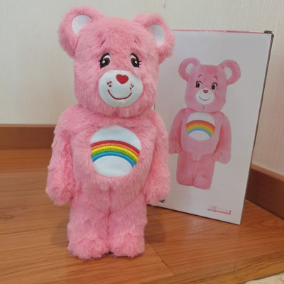 Bearbrick x Care Bears Cheer Bear Costume Ver.Pink 400% 28cm