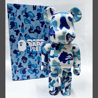 Bearbrick A Bathing Ape ABC Camo Blue 400% 28cm