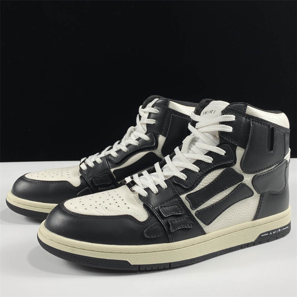 AMIRI Skel-Top Colour-Block Leather High-Top Sneakers