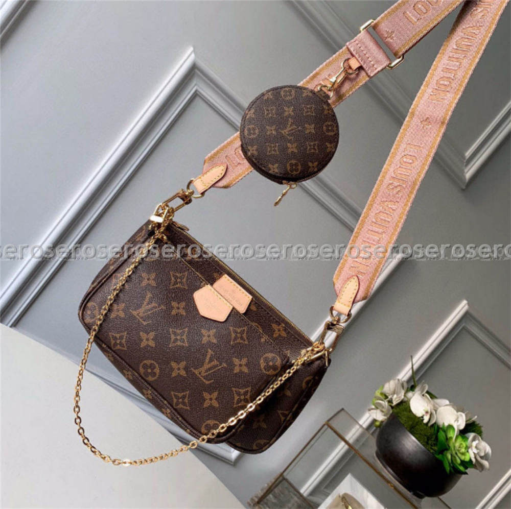 Louis Vuitton Multi Pochette Accessoires Monogram Rose Clair