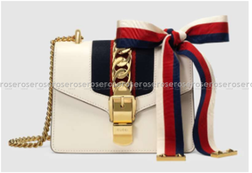 Gucci Sylvie Shoulder Bag Web Mini Off-White