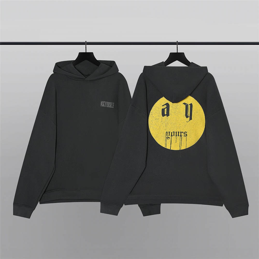 FOG askyurself smiley face hoodie black