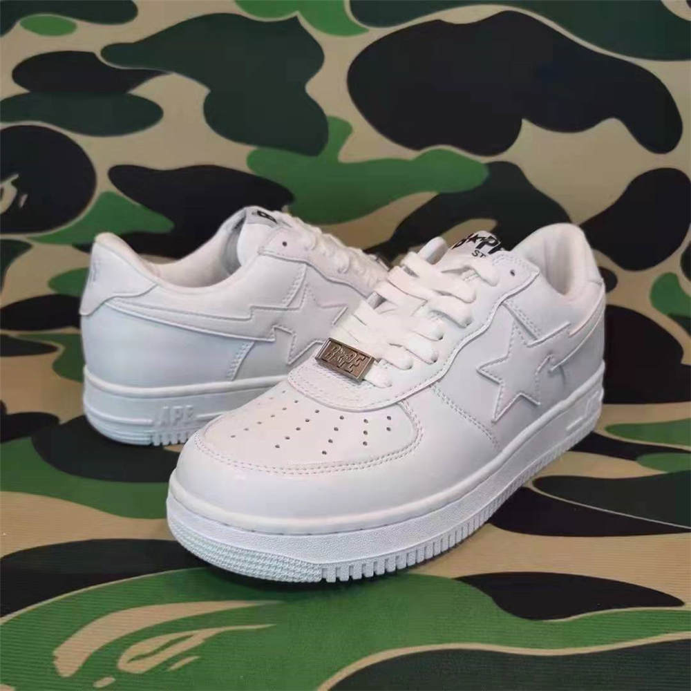 A Bathing Ape Bape Sta Low all white