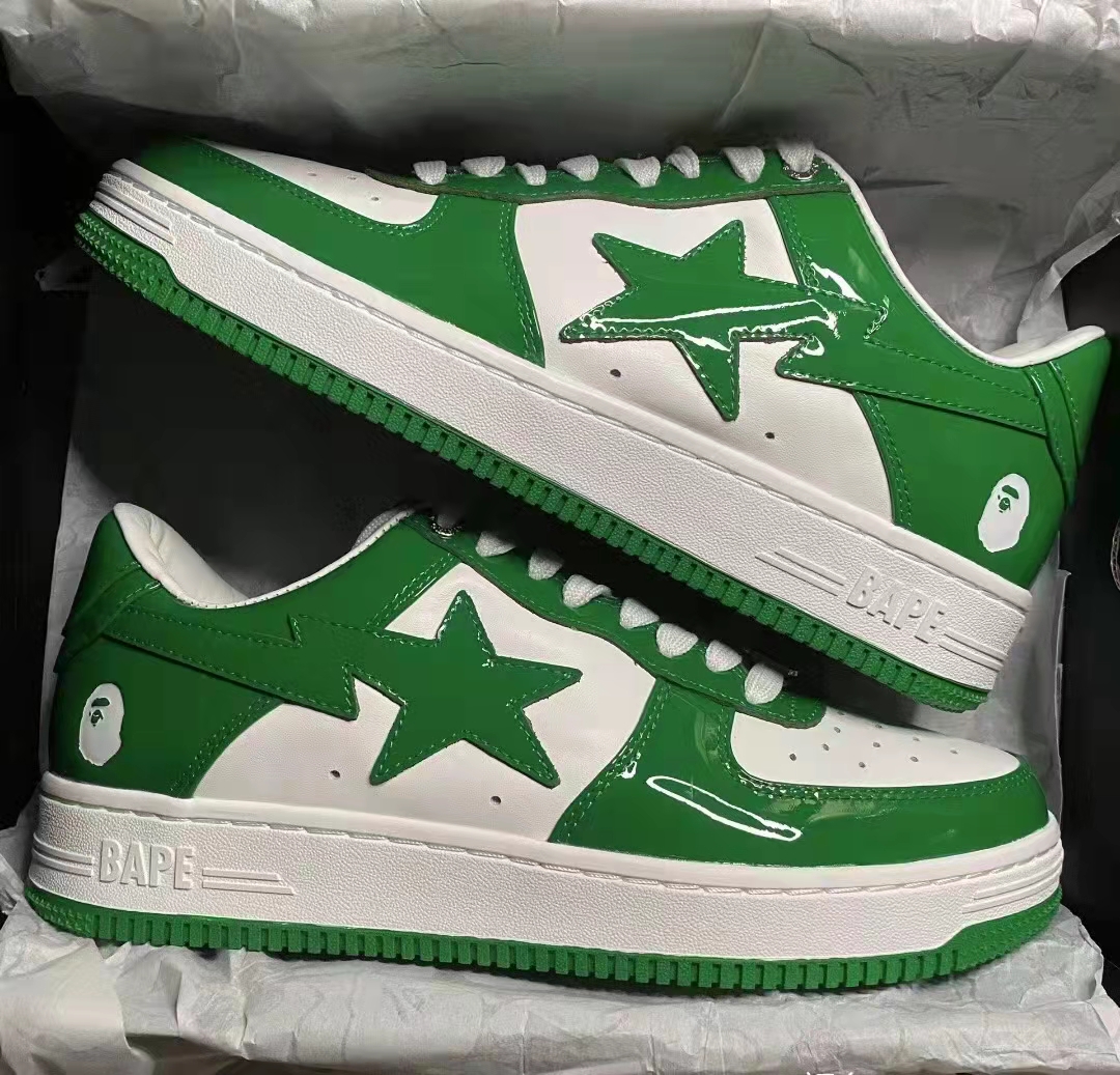 A Bathing Ape Bape Sta Low green