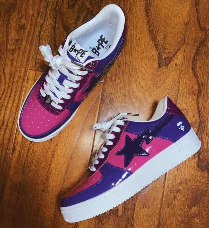 A Bathing Ape Bape Sta Low Color Camo Combo Purple