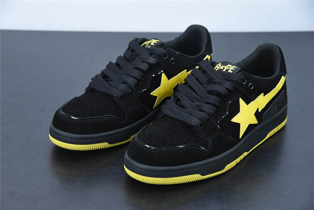 A Bathing Ape Bape Sta Low black yellow