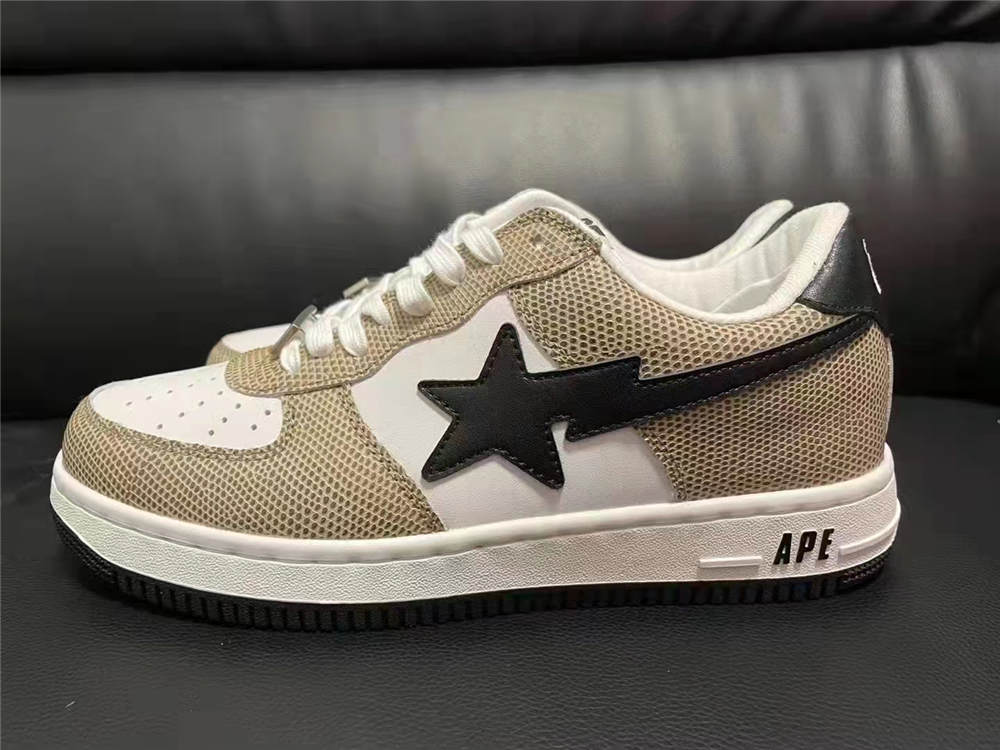 A Bathing Ape Bape Sta Low beige brown cheetah