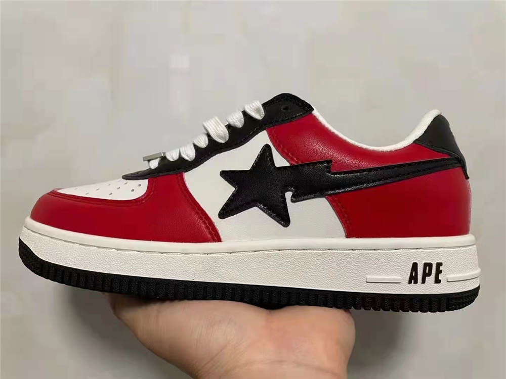 A Bathing Ape Bape Sta Low Red