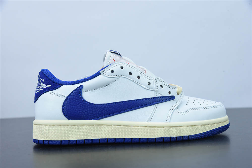 Travis Scott x Air Jordan 1 Low White Royal Blue