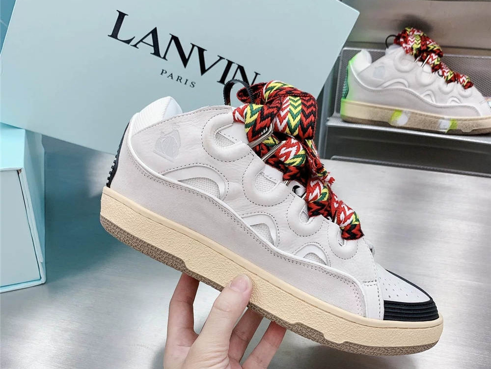 Lanvin Leather Curb Sneakers