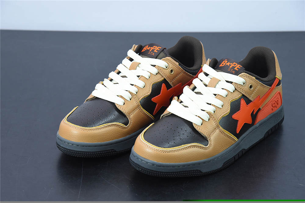 A Bathing Ape Bape SK8 Sta Brown Orange