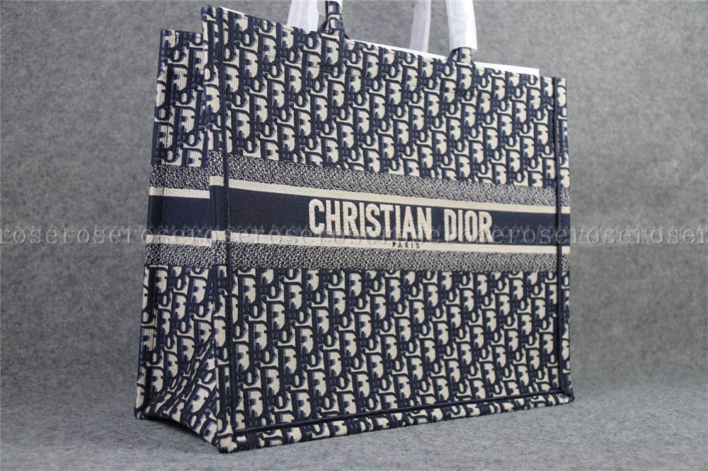 DIOR BOOK TOTE OBLIQUE NAVY BLUE BAG