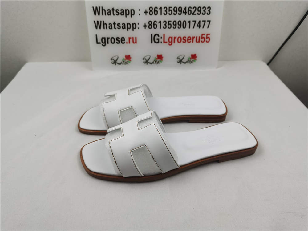 Hermes Sandals white