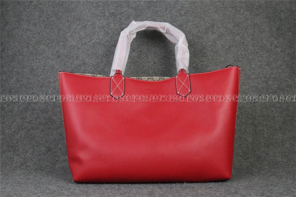 Gucci Reversible Tote GG Supreme Small Beige Red