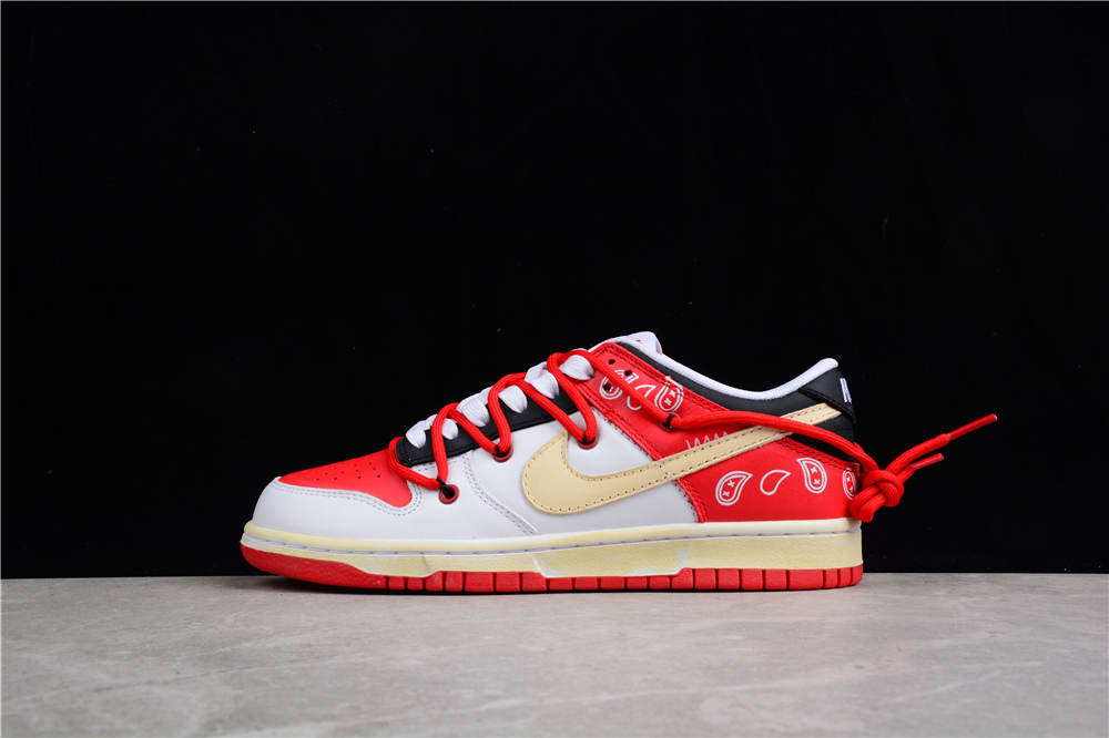 Nike Dunk Low Retro Vibe White Red