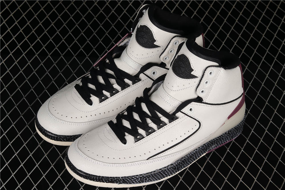 Off-White x Nike Air Jordan 2 Mid SP Grey Burgundy