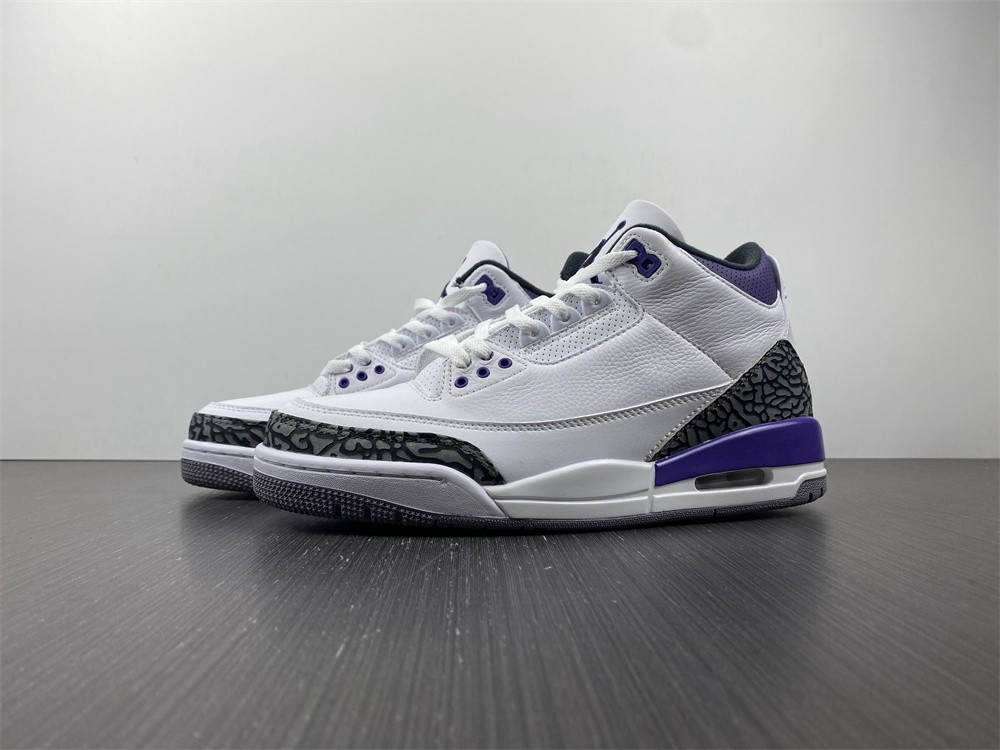 Jordan 3 White Black Dark Iris Cement Grey