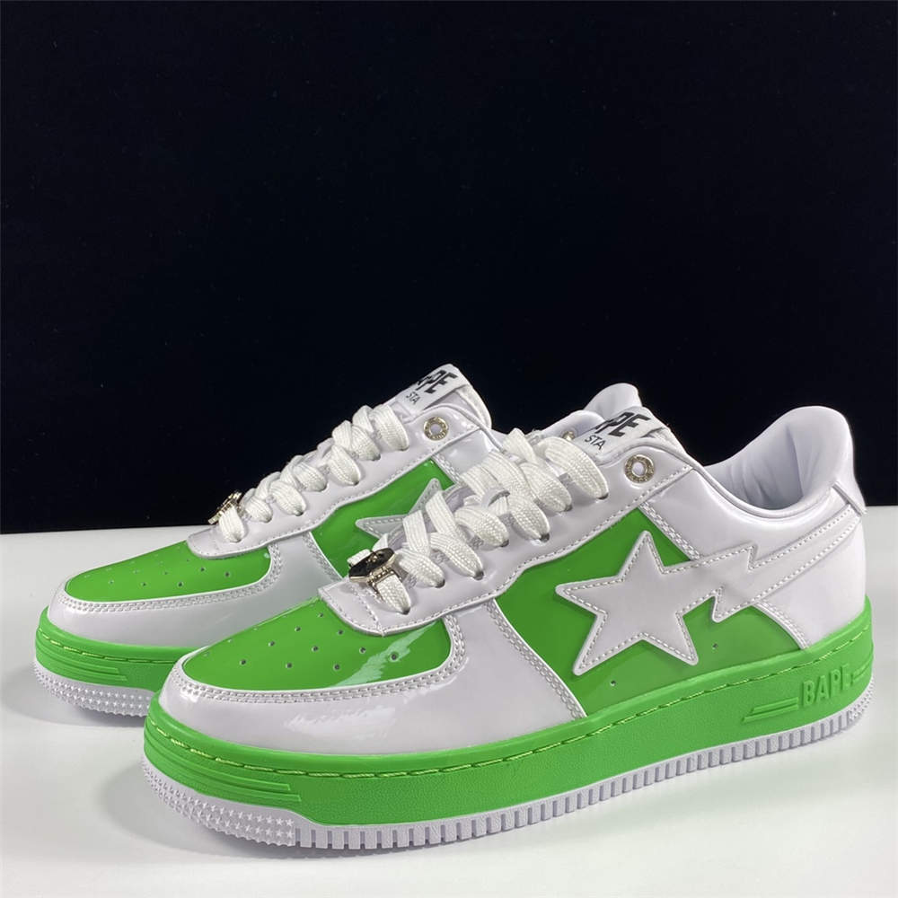 A Bathing Ape Bape SK8 Sta White green