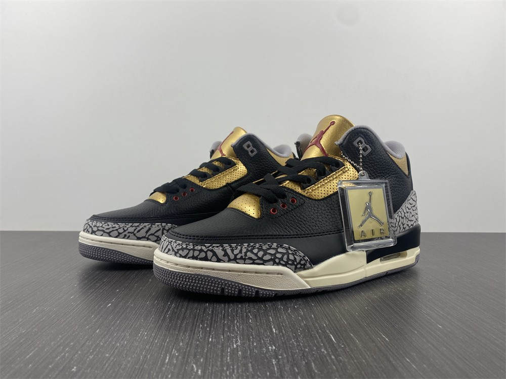 Air Jordan 3 Black Cement Gold