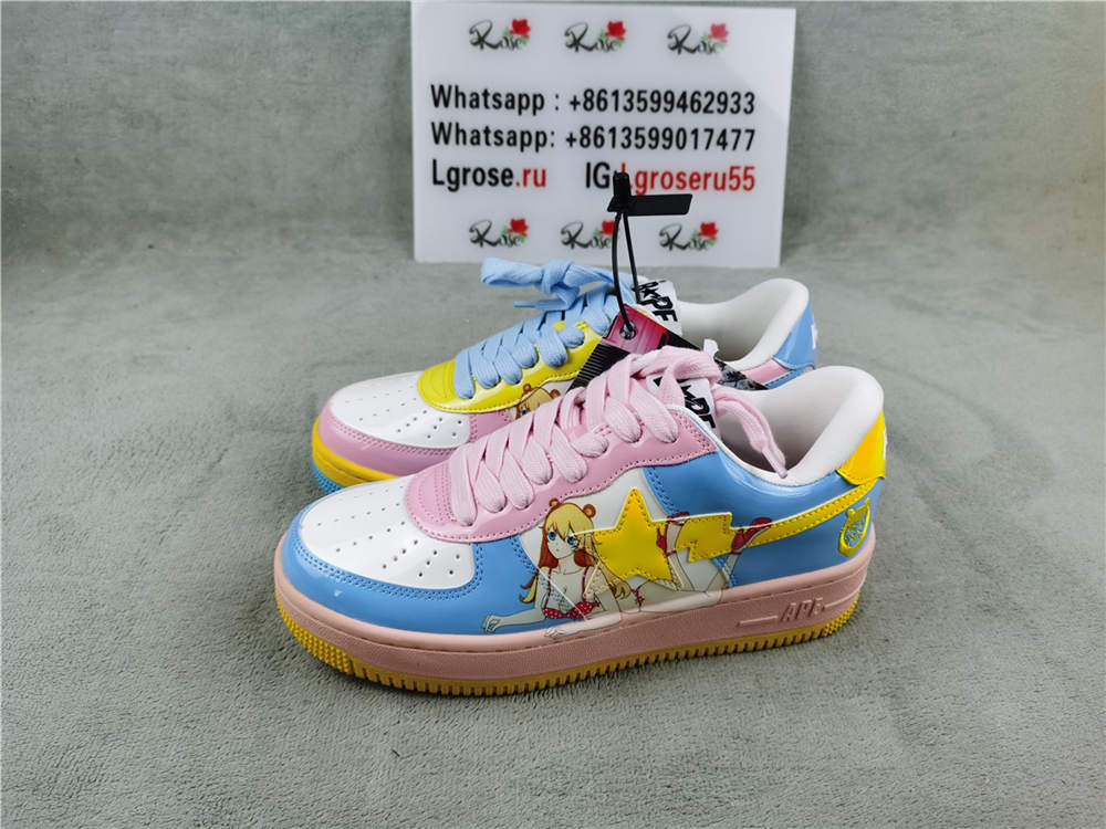 Jose Wong x Bapesta Yosansta Blue Pink