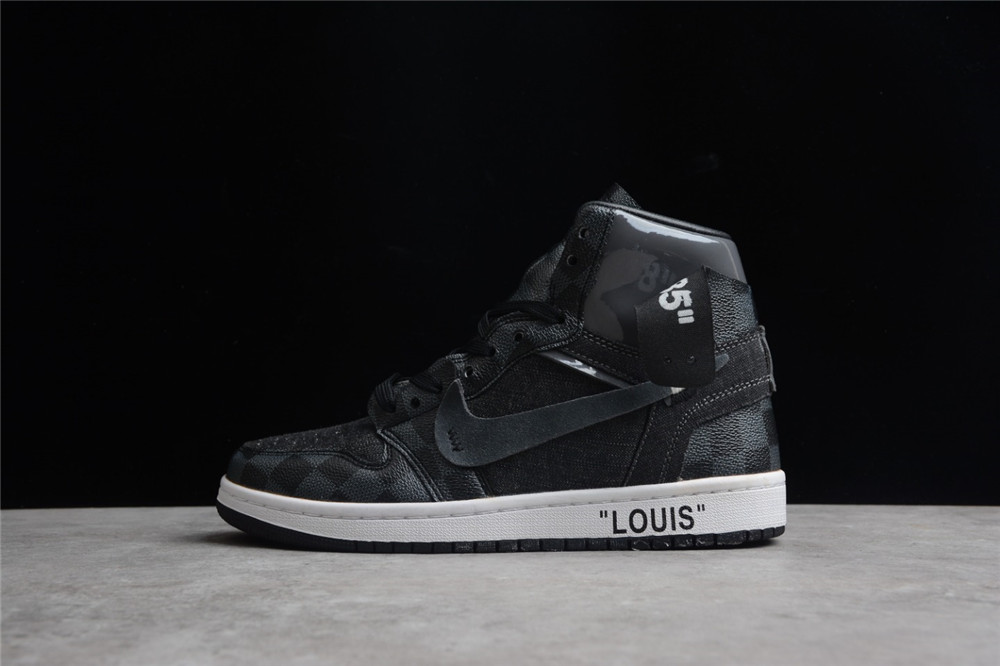 Louis Vuitton x Air Jordan 1 Pinnacle Black