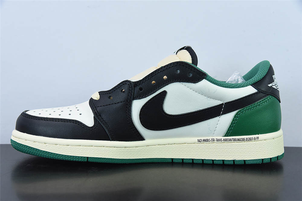 Fragment Design x Travis Scott x AJ 1 Retro Low Green Black White