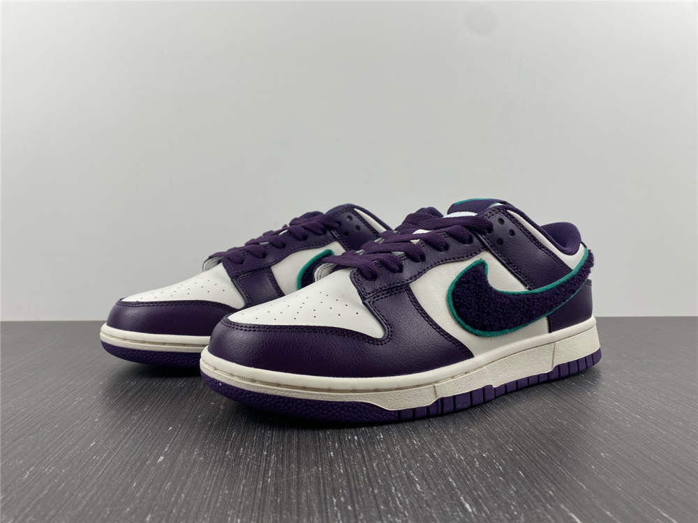 Nike Dunk Low Chenille Swoosh Grand Purple